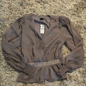Express peplum top NWT